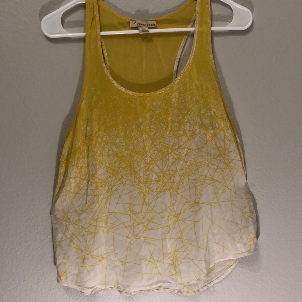 Yellow Shear Tank Top
